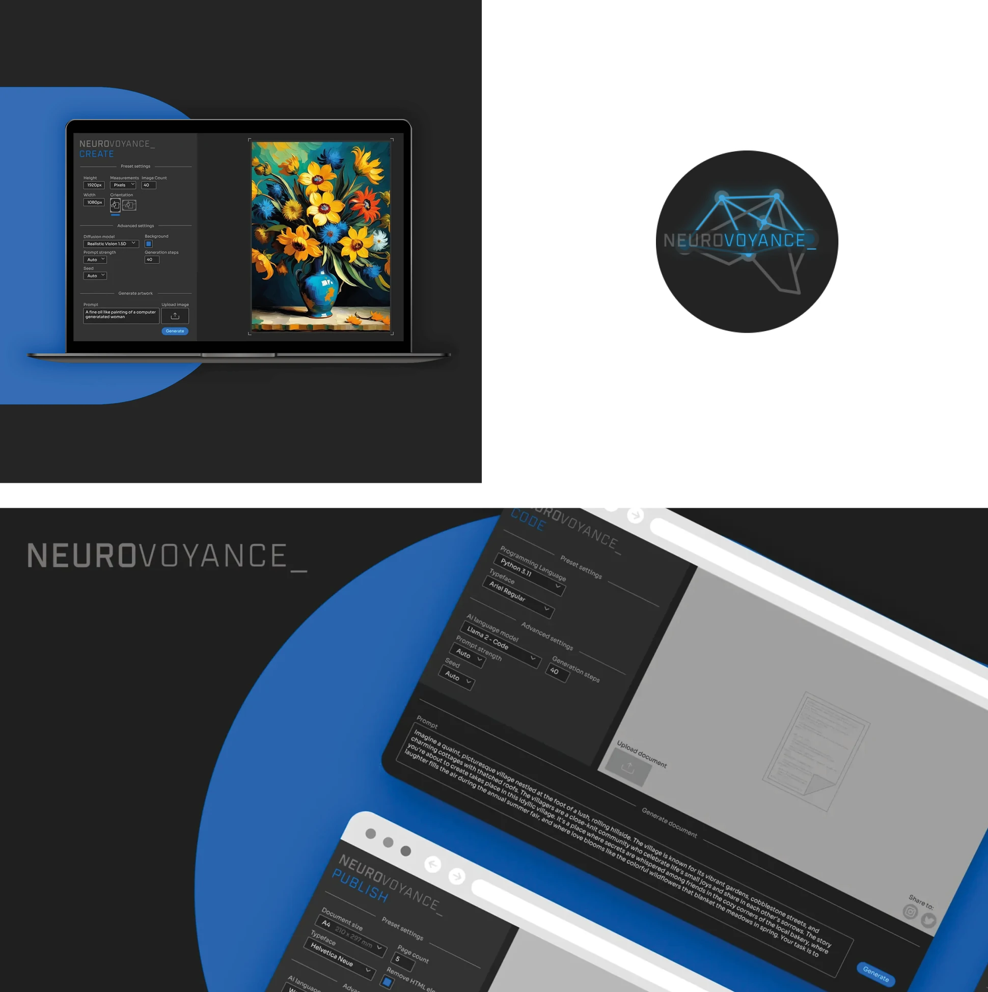 Brand Strategy | UX/UI Product Suite - Neurovoyance a decentralised AI alternative